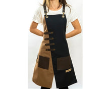 Load image into Gallery viewer, Stylish Black and Brown Apron