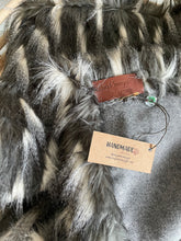 Load image into Gallery viewer, Silver, Faux Fur and Half Cashmere Throw Blanket