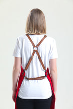 Load image into Gallery viewer, Red Cotton Canvas Apron - Madrid 09