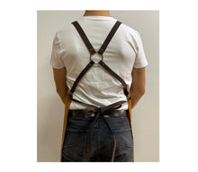 Load image into Gallery viewer, Black Denim Apron with Wide Pockets- FLORANCE 06