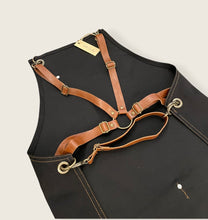 Load image into Gallery viewer, Extra Pocket Design Black Apron- NEW YORK 01