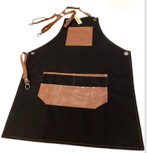 Load image into Gallery viewer, Extra Pocket Design Black Apron- NEW YORK 01