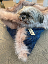 Load image into Gallery viewer, Dexter Dark Blue Snuggle Bed for Pets, Cuddle Bed