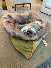Load image into Gallery viewer, Pistachio, Snuggle Bed for Pets, Cuddle Bed, Faux Fur Pet Bed
