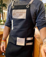 Load image into Gallery viewer, - Apron, Black &Beige with Extra Pocket