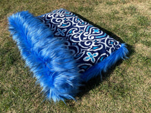 Load image into Gallery viewer, Piper Blue Soft Faux Fur Cave Pet Bed