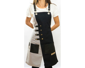 - Apron, Unique Design Grey and Black  Apron
