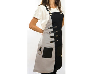 - Apron, Unique Design Grey and Black  Apron