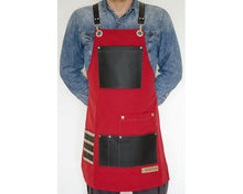 Load image into Gallery viewer, -Red Adjustable Artist Apron
