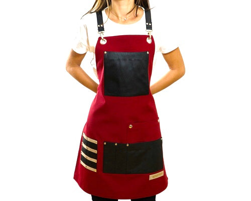 -Red Adjustable Artist Apron