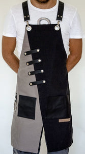 - Apron, Unique Design Grey and Black  Apron
