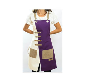 Unique Design White & Purple Apron