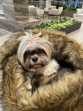 Load image into Gallery viewer, Coconut Snuggle Bed for Pets, Cuddle Bed, Faux Mink Pet Bed
