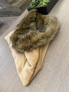 Coconut Snuggle Bed for Pets, Cuddle Bed, Faux Mink Pet Bed