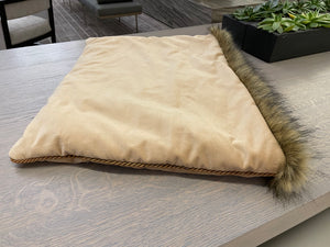 Coconut Snuggle Bed for Pets, Cuddle Bed, Faux Mink Pet Bed