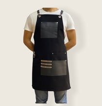 Load image into Gallery viewer, Black Apron with Wide Pockets-LONDON 02
