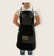 Load image into Gallery viewer, Black Apron with Wide Pockets-LONDON 02
