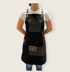 Black Apron with Wide Pockets-LONDON 02