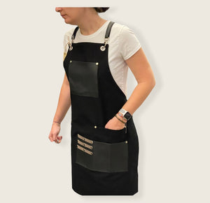 Black Apron with Wide Pockets-LONDON 02