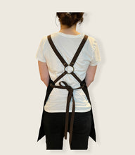 Load image into Gallery viewer, Black Cotton Canvas Apron- VIENNA 07
