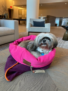 Bella, Faux Fur Pet Bed, Travel Bed