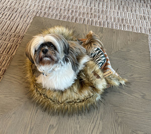 Athena Boho Style Snuggle Bed for Pets, Cuddle Bed