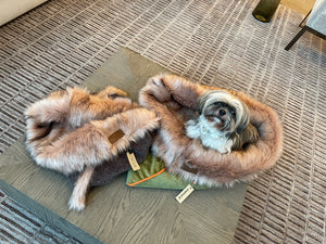 Pistachio, Snuggle Bed for Pets, Cuddle Bed, Faux Fur Pet Bed