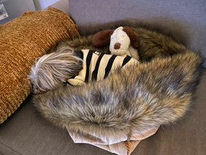Coconut Snuggle Bed for Pets, Cuddle Bed, Faux Mink Pet Bed