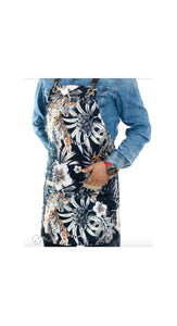 - Apron,Tiger Pattern Adjustable Strap Apron