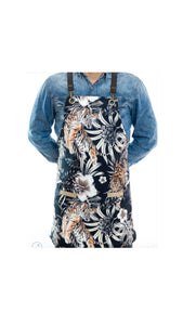 - Apron,Tiger Pattern Adjustable Strap Apron