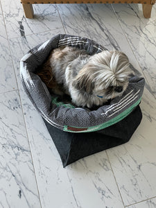 Jack Black Denim Cave Bed for Pets, Cuddle Bed